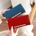 thumbnail image 2 of Cartera Monedero Larga De Cuero Lujo Dama Billetera Elegante rojo, 2 of 4