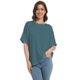thumbnail image 4 of Women's Casual Short Sleeve Crew Neck T-Shirts, 4 of 6