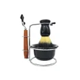 thumbnail image 1 of Kit de afeitado con soporte para brocha de afeitar, maquinilla de afeitar manual + soporte de acero inoxidable + brocha + juego de cuencos (1 juego, color madera), 1 of 5
