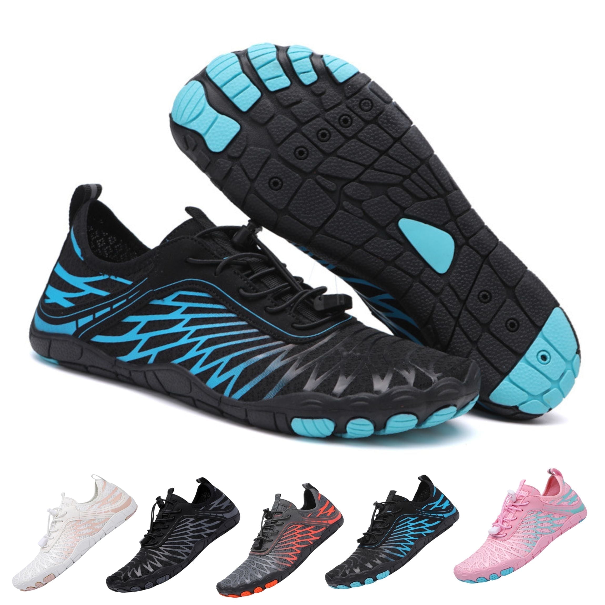 BERANMEY Pro Barefoot Shoes for Women & Men Wide Toe Box Hiking Water Shoes Non-Slip Breathable Barefoot Swim Surf Shoes for Beach Pool Aqua Running & Walking Fast Drainage & Waterproof Design