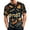 Brown, variant on Men's 3D Beer Bubbles Print T-Shirt, Funny Oktoberfest Short Sleeve Crew Neck Tee