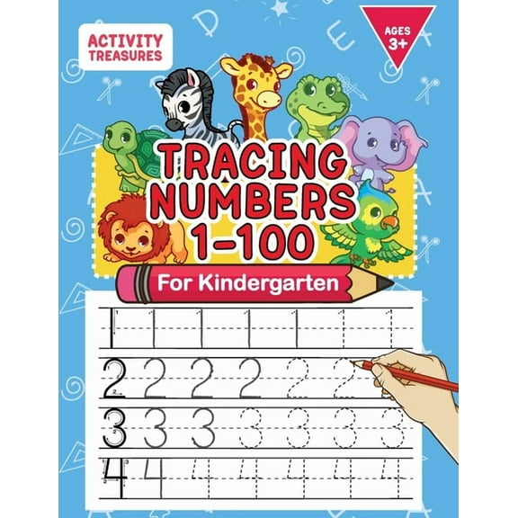 Tracing Numbers 1-100 For Kindergarten: Number Practice Workbook To Learn The Numbers From 0 To 100 For Preschoolers & Kindergarten Kids Ages 3-5! (Paperback)