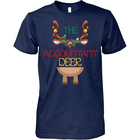 

Christmas Tshirt The Accountant Deer Funny Xmas CPA Accounting Finance Pajamas Gift T-Shirt for Men Women