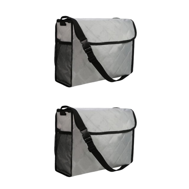 Matsuzay Wheelchair Bag Storage Pouch Tote for Travel Seniors Rollator Gris 2Conjunto