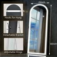 thumbnail image 7 of BEAUTYPEAK 68" x 26" LED Arched Full Length Mirror Standing Floor Mirror,White, 7 of 7
