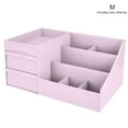 thumbnail image 3 of Tssuoun Box PP Makeup Organizer Case Table Storage Container with Drawers Jewelry Cosmetic Case pink 28x17x13cm, 3 of 8