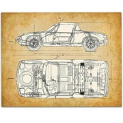 Porsche 914 Patent Print - 11x14 Unframed Patent - Great Gift for Car Lovers and Porsche Drivers