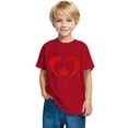 thumbnail image 7 of THDHVS Girls Summer T-Shirts,Girls Short Sleeve Heart Print T-Shirts Casual Cotton Tee Tops Blouse Red 9-10 Years, 7 of 7
