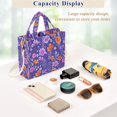 thumbnail image 5 of FORMRS Womens Corduroy Tote Bag Crossbody Shoulder Purse Handbag with Detachable Strap, Purple Wildflowers Pattern, 5 of 7