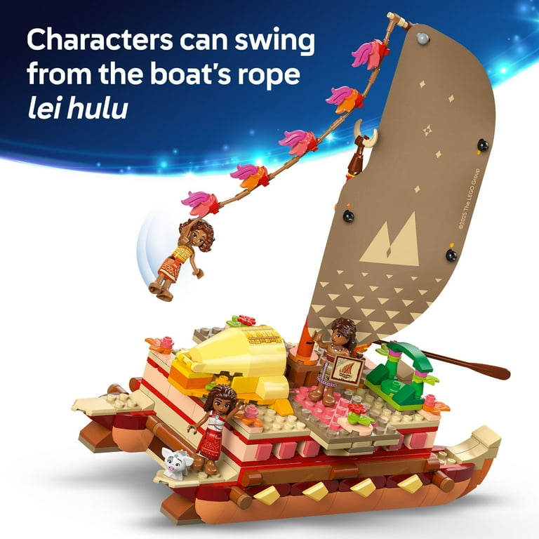 LEGO, Disney Moana's Adventure Canoe Building Toy Set, 43270, Ages