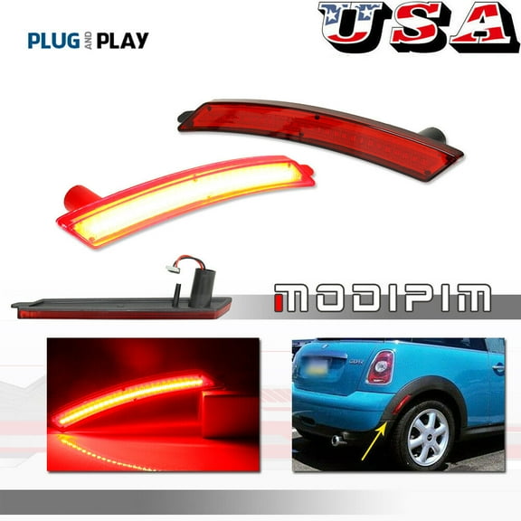 Rear LED Side Marker Lights for 2007 - 2016 Mini Cooper R55 R56 R57 R58 R59 R60 R61-