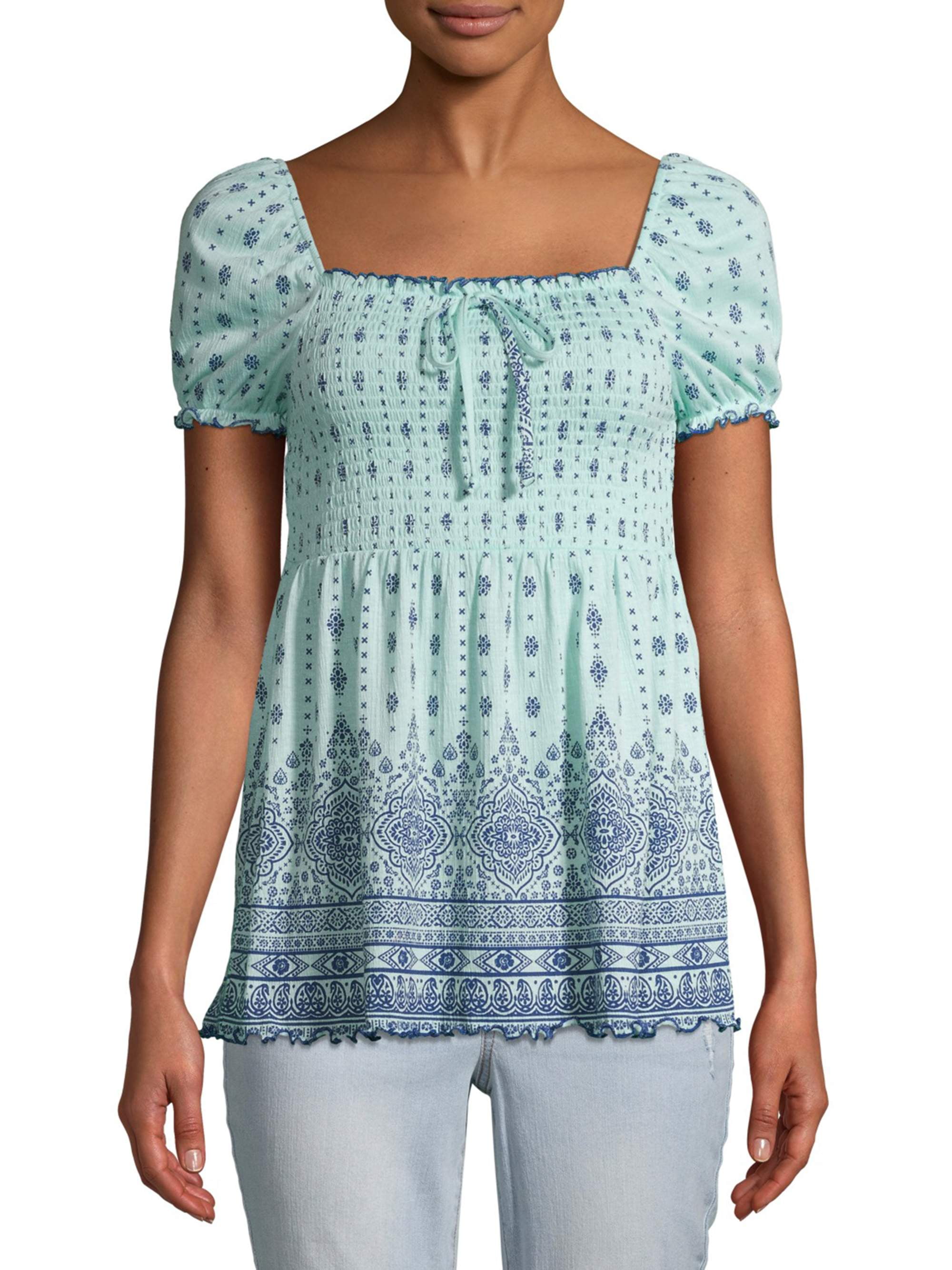 smocked bust top