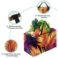 thumbnail image 3 of Tropical Jungle Palm Leaves Large Foldable Oxford Cloth Cube Organizer Tote Bag Toy Basket, 3 of 7