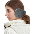thumbnail image 1 of Surblue Ear Warmers Earmuffs Adjustable Earmuffs Women Outdoor Knit Cashmere Earmuffs Winter Pure Color Deep Grey, 1 of 6