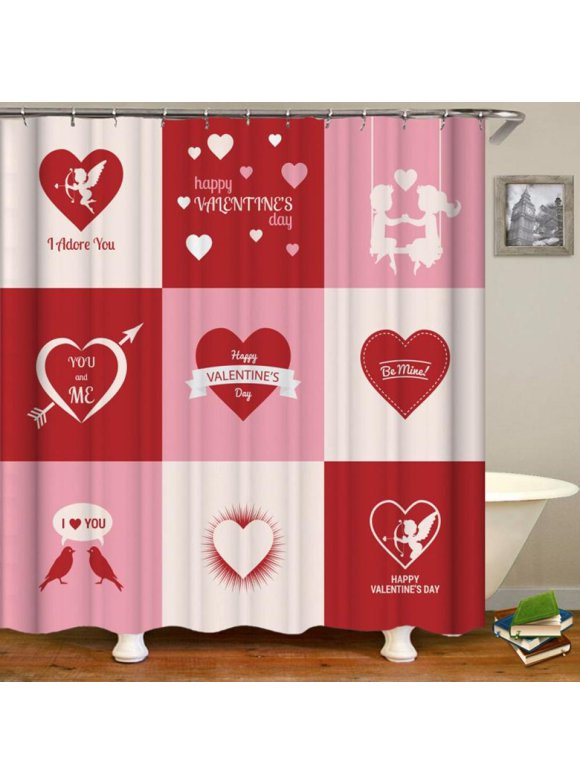 Valentine's Day Shower Curtains in Shower Curtains