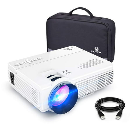 VANKYO Leisure 3 1080P Supported Mini Projector with 2400 Lux 40000 Hours Lamp Life, LED Portable Projector Support 170'' Display, Compatible with TV Stick, PS4, HDMI, VGA, TF, AV and USB (White)