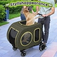 thumbnail image 6 of ModFurne 2025 Upgraded Dog Stroller for Large & Medium Dogs，Pet Stroller for 2 Small Dogs with Detachable Carrier for Car Seat, Up to 90 lbs, Green, 6 of 9