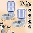 thumbnail image 2 of ESCHEN Gravity Pet Food Feeder and Water Dispenser, Automatic Gravity Water Bowl Food Dispenser for Dog Cat, 3.8L, 2 of 7