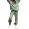 thumbnail image 2 of 2 chándales para mujer, conjuntos casuale conjunto de pantalone jersey de manga rga, chándal cálido Verde xl Zulema Chándal de sudor, 2 of 6