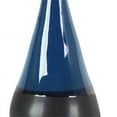 thumbnail image 2 of Bellied Stoneware Vase With Black Banded Rim, Large, Glossy Blue, 2 of 6