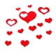 thumbnail image 1 of GOOHOCHY Extraíble espejo superficie 3D amor corazón pegatinas de pared arte mural de la pared calcomanías de vidrio para dormitorio sala de estar cuarto de baño decoración del hogar (rojo), 1 of 4