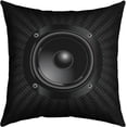 thumbnail image 3 of Set of 4 Sound Box Throw Pillow Covers, Record Cushion Case for Home Living Room Decor, Reversible Magnetic Tape Movie Theater Decorative Throw Cushion Case, Cinema Poster Design 16x16 Inches, 3 of 5