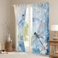 thumbnail image 3 of Erosebridal Wild Dragonfly Black Out Curtains, Daisy Curtains Pack of 2 (42x63 Each) for Girls, Blue, 3 of 6