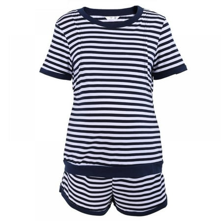 

Labor/Delivery/Nursing Maternity Pajamas Set for Hospital Home Basic Nursing Shirt Adjustable Size Pregnancy Shorts