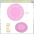 thumbnail image 2 of 50pcs Paper Doilies, 5.5 Inch Lace Paper Doilies, Disposable Paper Placemats Pink, 2 of 7