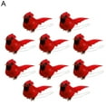 thumbnail image 2 of Dengjunhu 10Pcs Red Lucky Birds Ornaments Handmade Artificial Birds with Clip on Christmas Tree for Christmas Tree Wreaths Decorations (Red), 2 of 7