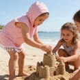 thumbnail image 4 of YunPes Toddler Girls Poncho Hooded Towels Loose Fit Soft Cotton Absorbent Swimwear with Tassel Summer Beach Swim Cover up, 4 of 7