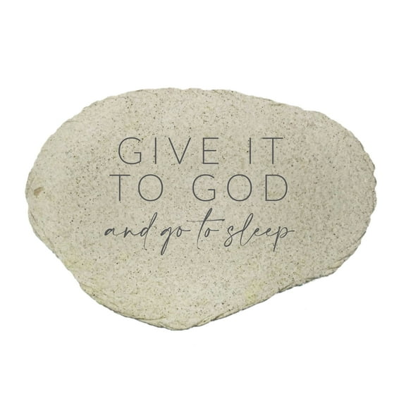 GiftsForYouNow Give It To God Flat Garden Stone