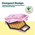 thumbnail image 3 of BELLA Bubble Waffle Maker for Hong Kong Style Breakfast Dessert 9" Waffles, Non-stick Iron Plates for Easy Cleaning and Food Release, Cone Rack Included, Pink, 3 of 5