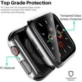 thumbnail image 3 of 2 Pack Clear 45mm Case Compatible with Apple Watch Series 7 8 45mm Tempered Glass Screen Protector Case, Full Coverage Hard Pc Shockproof Iwatch Cover Bumper (45mm, Clear x 2), 3 of 5