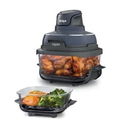 Ninja Crispi Glass Air Fryer 4-Qt, 4-in-1, Air Fry Bake Recrisp, Portable, Dishwasher Safe, FN101GY Cyberspace