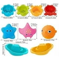 thumbnail image 3 of Dvkptbk Children's Fun Ocean Stacking Cup Parent-Child Bathroom Bath Toy 9PC, 3 of 7