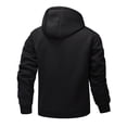thumbnail image 2 of FEOYA Heavyweight Sherpa Jackets Men Fleece Lined Zip Up Hoodies Winter Thermal Thick Coat Warm Softshell Sweatshirt with Pockets 3XL Black, 2 of 6