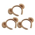 thumbnail image 3 of 3Pcs Bear Ears Headband Cute Fluffy Plush Animal Horns Hairband Women Girls Headband Cartoon Fluffy Headband Party Cosplay Headband Decor, 3 of 3