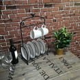 thumbnail image 3 of Bird Cage Shape Kitchen Storage Rack Metal Plate Drying Cup Tray Dish Plates Organizer Stand, 3 of 7