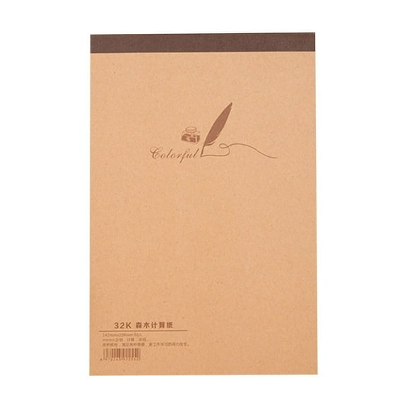 Senmu 18K Kraft Paper Sketchbook, 60-Sheet Blank Drawing Pad For Sketching, Drafting & Note Taking, Portable Art Paper Notebook For Artists & Students, Natural Brown Cover