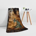 thumbnail image 5 of Bath Towels - Antique Map Adventure Scene Soft Absorbent Towels for Bathroom Multipurpose bath sheets Use for Sports, Travel, Fitness and Yoga Washcloths, 5 of 5