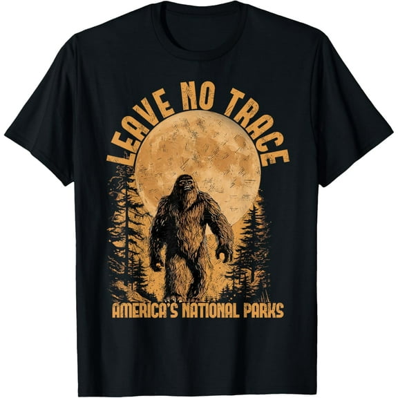 Leave No Trace America National Parks Shirt BigFoot Hiking T-Shirt