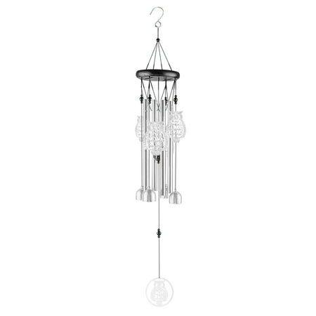 

Hummingbird Solar Powe Lights Hummingbird Owl Wind Chime Pendant Metal Tube Bell Door Bell Garden Home Decoration Pendant Hummingbird Warming Lamp