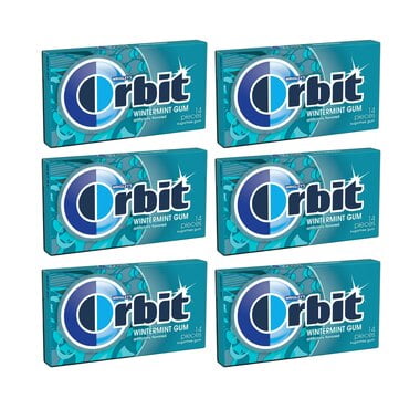 Wrigley's Orbit Sugar Free Gum 14 Pieces - Winter Mint Gum [ 6 Pack ]