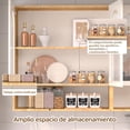 thumbnail image 4 of Alacenas para Cocina, Alacena Gabinete para Cocina 3 Puertas, Mueble Superior con Visualización en Vidrio Transparente 100x30x80CM(Claro), 4 of 8