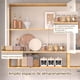 thumbnail image 4 of Alacenas para Cocina, Alacena Gabinete para Cocina 3 Puertas, Mueble Superior con Visualización en Vidrio Transparente 100x30x80CM(Claro), 4 of 8