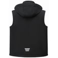 thumbnail image 2 of KVE Men's Softshell Vest Windproof Lightweight Golf Vest Outerwear with Pockets, Sleeveless Jacket for Sports Black X-Large, 2 of 9