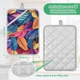 thumbnail image 6 of Yayeee Pot Holders Kitchen Heat Resistant with Pockets 7"x9.8" Cotton Oven Cooking Hot Pads, Colorful Art Leaves Pattern, 6 of 7