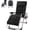 Black, variant on Padded Zero Gravity Chair, Lounge Chair with Removable Cushion & Tray, Folding Reclining Patio Chairs, Recliner Chair for Lawn,Indoor Outdoor-Red