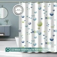 thumbnail image 3 of Water Molecules Shower Curtain Liner, 100% Waterproof Peva Shower Curtains with 3 Duty Heavy Bottom Magnets and 12 Rust Proof Grommets, 72x72 Weighted Shower Liner for Shower Stall, Bathtubs, 3 of 13